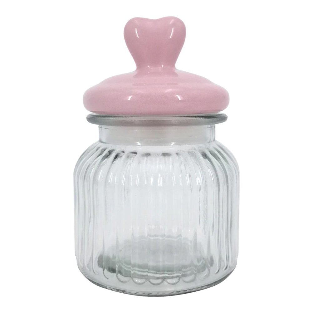 Valentines Glass Container with Heart Lid